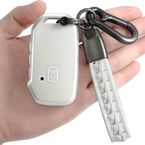 for Kia Key fob Cover,case with Keychain,Soft TPU Protect car Key,fit Cerato Ceed Forte NIRO Sorento Seltos Soul Telluride Remote Key,Key Shell-Black in Kuwait