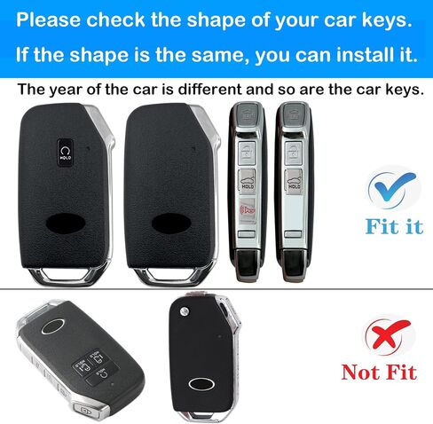 for Kia Key fob Cover,case with Keychain,Soft TPU Protect car Key,fit Cerato Ceed Forte NIRO Sorento Seltos Soul Telluride Remote Key,Key Shell-Black in Kuwait