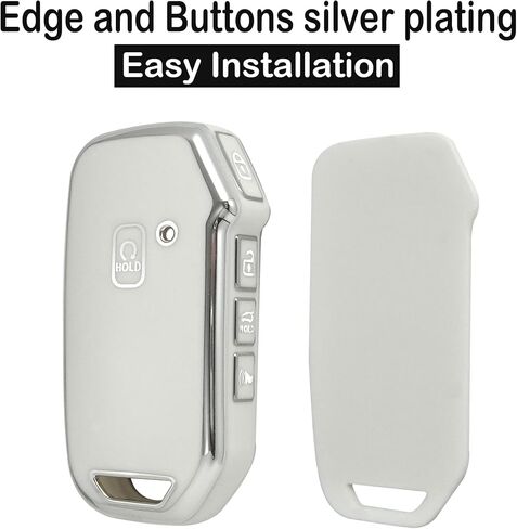 for Kia Key fob Cover,case with Keychain,Soft TPU Protect car Key,fit Cerato Ceed Forte NIRO Sorento Seltos Soul Telluride Remote Key,Key Shell-Black in Kuwait