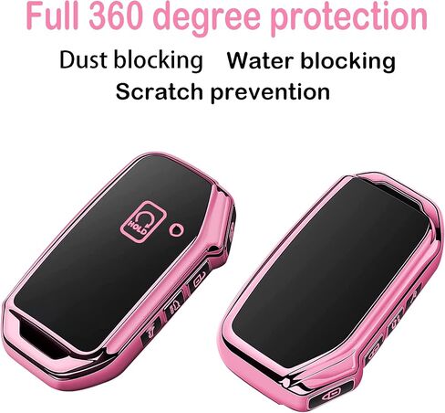 for Kia Key fob Cover,case with Keychain,Soft TPU Protect car Key,fit Cerato Ceed Forte NIRO Sorento Seltos Soul Telluride Remote Key,Key Shell-Black in Kuwait