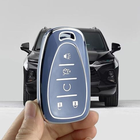 Key Fob Cover Case Compatible with Chevy Camaro Cruze Equinox Malibu Traverse Blazer Volt Bolt Sonic Trax in Saudi Arabia