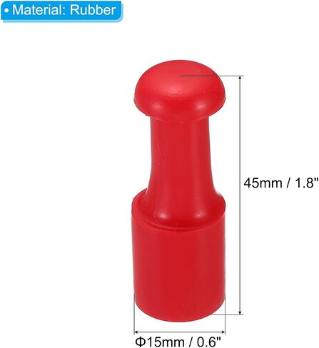 PATIKIL 15mm Stamp Rubber Round Handle, 5 Pack Rubber Knobs Stamp Mounts Drawer Pulls for Stamp Making DIY Crafting Scrapbooking, Red in Saudi Arabia