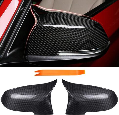 M Sport Side Carbon Fiber Mirror Cover Caps Replacement for 2014-2019 BMW M4/F82 F83 M3/F80 M2/F87 Accessories Exterior Trim Body Parts Tuning, 1Pair (Left-Right) in Saudi Arabia