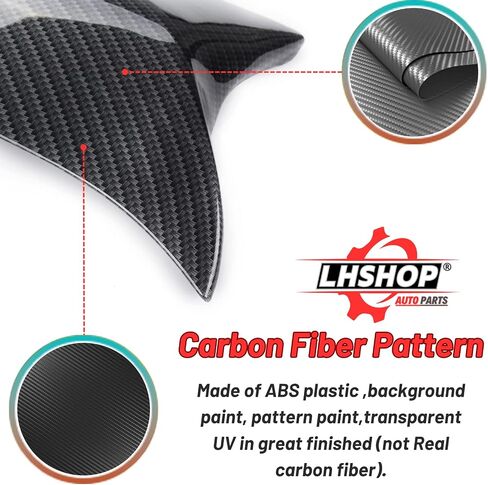 M Sport Side Carbon Fiber Mirror Cover Caps Replacement for 2014-2019 BMW M4/F82 F83 M3/F80 M2/F87 Accessories Exterior Trim Body Parts Tuning, 1Pair (Left-Right) in Saudi Arabia