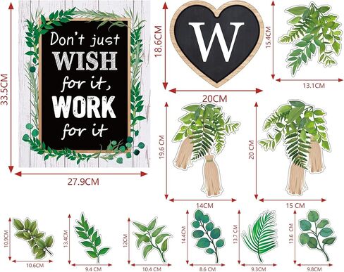 13 قطعة من لوحة إعلانات الأوكالبتوس مجموعة ملصقات ملهمة لعيد ميلاد بوهو ببساطة للفصل الدراسي لوحة الترحيب بعودة لوحة الإعلانات الجدارية التحفيزية علامة ترحيب للمعلمين والطلاب والمدرسة in Kuwait