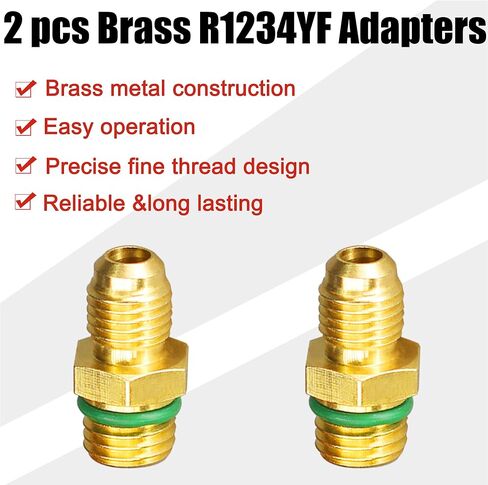 تجهيزات محول أداة AutoWanderer R1234yf - قارنات التوصيل السريعة R1234yf ذات الجانب العالي والجانب المنخفض لإخلاء تكييف الهواء واستبداله وإعادة شحنه in Kuwait