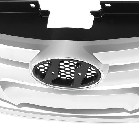 DNA MOTORING OE Style Painted Black Grille Grill w/Badge Slot Compatible with 11-13 Sonata, w/Chrome Moulding, OEM-GR-HY1200154 in Saudi Arabia