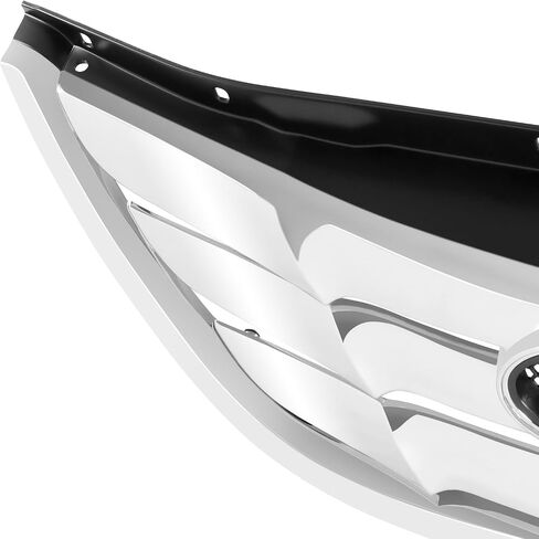 DNA MOTORING OE Style Painted Black Grille Grill w/Badge Slot Compatible with 11-13 Sonata, w/Chrome Moulding, OEM-GR-HY1200154 in Saudi Arabia