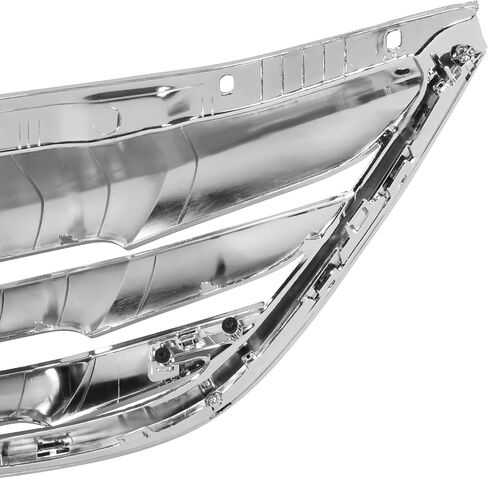 DNA MOTORING OE Style Painted Black Grille Grill w/Badge Slot Compatible with 11-13 Sonata, w/Chrome Moulding, OEM-GR-HY1200154 in Saudi Arabia