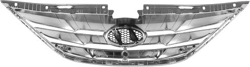 DNA MOTORING OE Style Painted Black Grille Grill w/Badge Slot Compatible with 11-13 Sonata, w/Chrome Moulding, OEM-GR-HY1200154 in Saudi Arabia