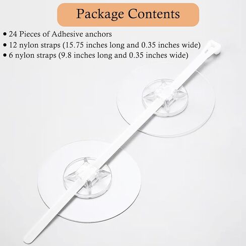 Furniture Anchors (12 Pairs) No Drill Furniture Straps for Baby Proofing Self-Adhesive Securing 180lbs Prevent Falling Anti Tip Earthquake Straps for Toddlers Kids Children Pets Safety in Saudi Arabia