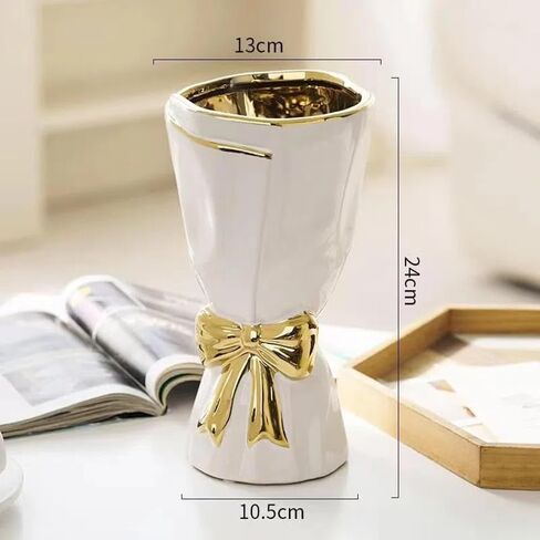 White Bow Flower Vase Ruffle Vase Ceramic Bow Vase for Flowers Coquette Vase for Living Room Bedroom Dining Table Home Decoration Flower Arrangements Wedding in Saudi Arabia