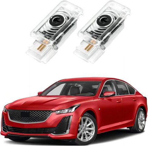 Never Fade Door Light Logo,HD LED Welcome Lights Lamp Door Light Puddle Lights Kit Compatible with Accessories CT6 XT4 XT5 XTS ATS SRX (2pack) in Saudi Arabia