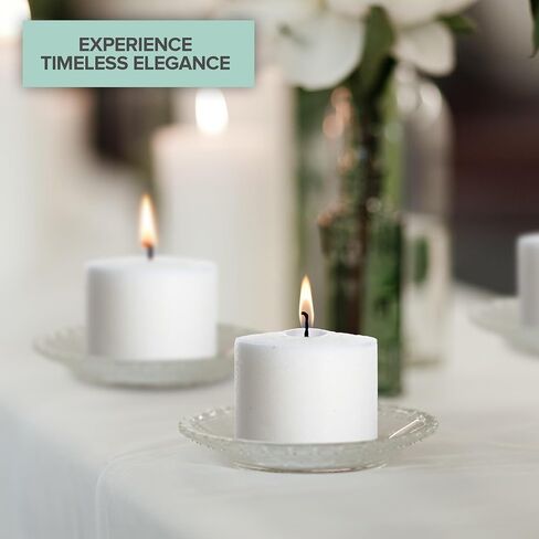 Stock Your Home White Votive Candles, Unscented Votive Candles Bulk Pack (72 Count) 10 Hour Burn Time for Parties and Weddings, Small White Candles, Long Burning Votive Candles in Saudi Arabia