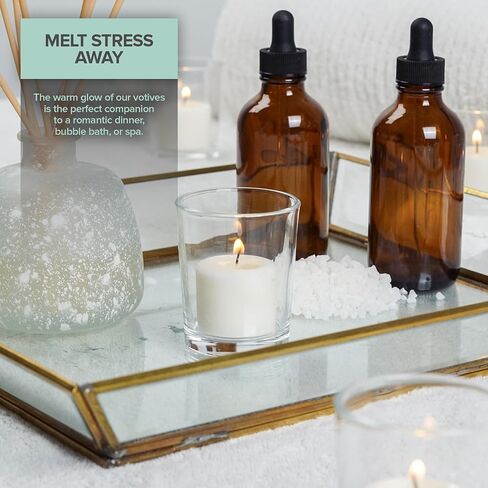 Stock Your Home White Votive Candles, Unscented Votive Candles Bulk Pack (72 Count) 10 Hour Burn Time for Parties and Weddings, Small White Candles, Long Burning Votive Candles in Saudi Arabia