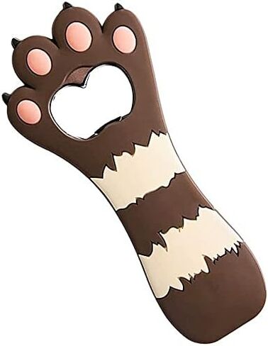 Cute Cat Paw Bottle Opener Magnet,Refrigerator Magnet Silicone Metal Bottle Opener for Beer Coke Bartender Kitchen Barware Metal Novelty Cute Fun Shape,Unique Birthday Beer Gifts Ideas (Brown) in Saudi Arabia