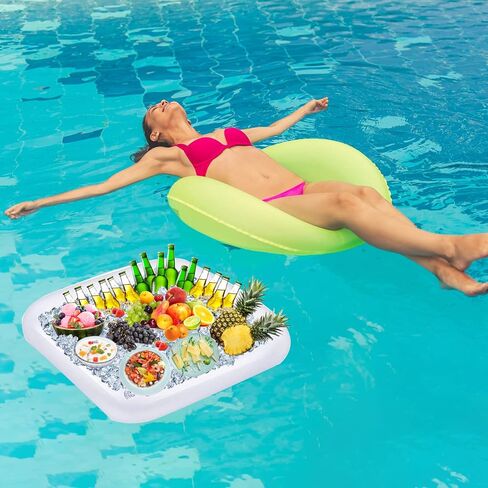 4 قطع من قضبان تقديم الثلج القابلة للنفخ ومبرد الحفلات ومبرد المشروبات للحفلات وحاويات المشروبات الغذائية وصينية الثلج القابلة للنفخ ومستلزمات الحفلات مقاس 23.6 بوصة (صغير) in Kuwait