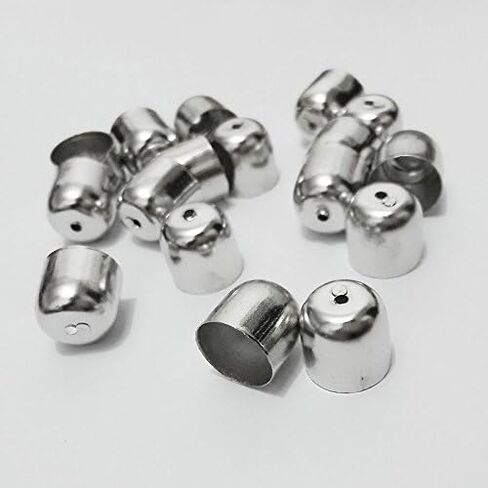 50pcs Tassel Caps Charms Crimps End Beads Caps Leather Cords Buckle Tip (8x9mm, KC Gold Plated) in Saudi Arabia