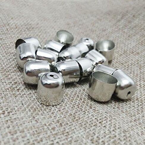 50pcs Tassel Caps Charms Crimps End Beads Caps Leather Cords Buckle Tip (8x9mm, KC Gold Plated) in Saudi Arabia