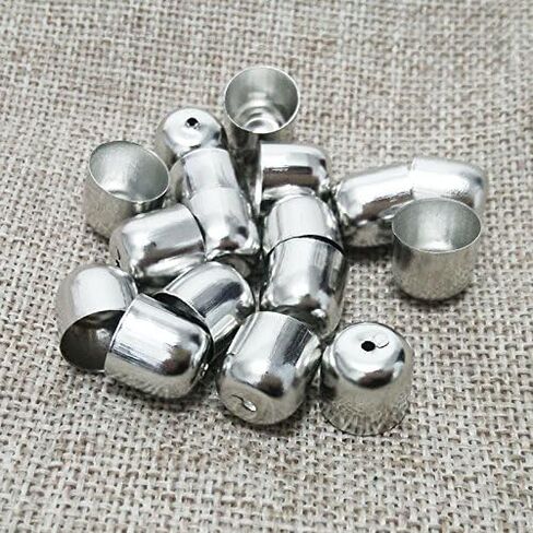 50pcs Tassel Caps Charms Crimps End Beads Caps Leather Cords Buckle Tip (8x9mm, KC Gold Plated) in Saudi Arabia