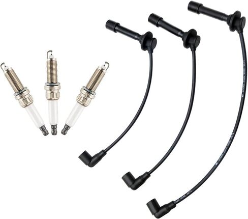 3PC Spark Plug Wire and 3PCS Spark Plugs Kit Compatible with 2015-2022 Kawasaki Mule PRO FXT FX FXR KAF820 2015-2022 21150-0013,XTPTFABS in Saudi Arabia