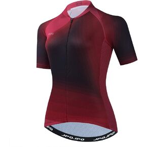 Cycling Jersey Women Bike Short Sleeve with 3 Rear Pockets,Reflective Breathable,Quick Dry S-3XL