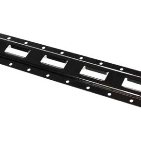 Two 4-ft E Track Tie-Down Rail, Black Powder Coated Steel ETrack TieDowns, Vertical E-Tracks, Bolt-On Tie Down Rails for Cargo on Pickups, Trucks, Trailers, Vans