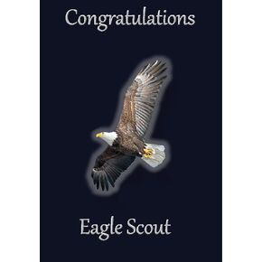 Glowing Eagle Congratulations Card for Eagle Scout Gift or Present