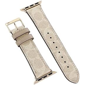 Luxury Soft Designer Leather Band Compatible with Apple Watch Series Ultra 8 7 6 5 4 3 2 1 SE, 38mm 40mm 41mm 42mm 44mm 45mm 49mm Single Tour for Women and Men