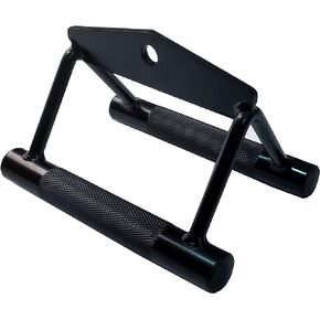 LAT Pull Down Bar,Rotating Press Down Bar,Tricep Rope,Strength Training Double D Row Handle Cable Attachment for Weight Workout,Cable Machine Accessories With Rubber Grips(Black)