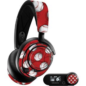 MightySkins Glossy Glitter Skin Compatible with SteelSeries Arctis Nova Pro - Tiled Baseball | Protective, Durable High-Gloss Glitter Finish | Easy to Apply and Change Styles | Made in The USA