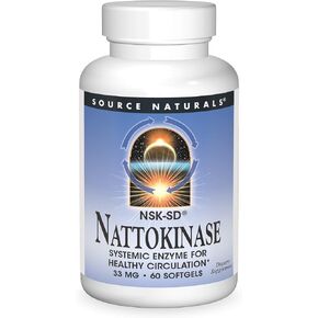 Source Naturals Nattokinase 33 mg Systemic Enzyme for Healthy Circulation - 90 Softgels