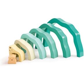 Hape Arctic Polar Bear Stacking Blocks | Sensory Wooden Learning Toy for Toddlers, for Children Ages 24+ Months