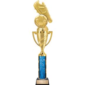Crown Awards Soccer Cup Trophy - 14" Soccer Championship Trophies with Soccer Ball Award Great Large Soccer Trophy Prime