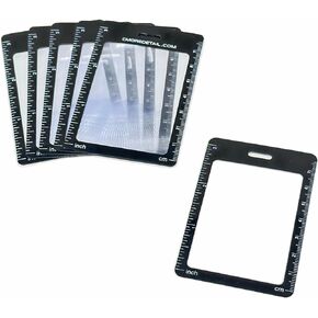 6 Credit Card Size 3X Magnifiers, Each Magnifier for Reading has 3X Fresnel Lens, Use as 3X Magnifying Glass, Pocket Magnifier, Reading Magnifier for Menus or can use as Accessory for ID Badge Holders
