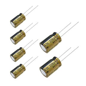 6 pcs Nichicon FG Capacitors 63V 220uf Audio Grade