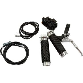 Throttle Handle Clutch Handle Throttle Cable Clutch Cable Kill Switch Kit Replacement for Gas Bicycle 2-Stroke Bicycle Engine
