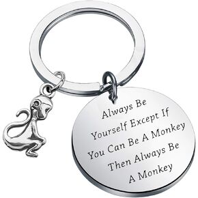 Cute Monkey Jewelry Monkey Charm Keychain Monkey Gift for Women Men