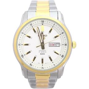 SEIKO Series 5 Automatic White Dial Two-Tone Men's Watch SNKP14K1S