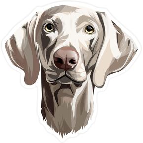 Weimaraner Bumper Sticker Vinyl Dog Decal - The Gray Ghost - 2 Pack
