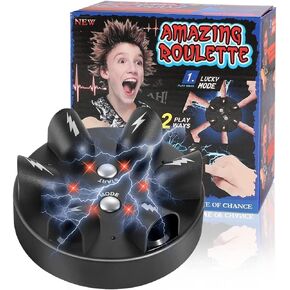 XIAOHONG Electric Shock Finger Polygraph Micro, Shock Roulette Party Games, Electric Finger Roulette Shocking Game, Lie Detector Reloaded Shock, Table Game Funny Punishment Prop for Family Bar Party