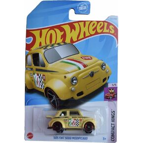 Matchbox Hot Wheels '60s Fiat 500D Modificado, Compact Kings 5/5 [Yellow] 117/250, 30782