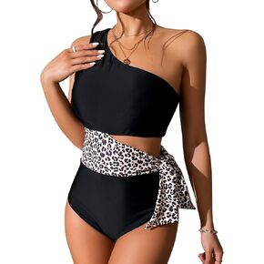 بدلة سباحة نسائية من Dixperfect قطعة واحدة ملابس سباحة مونوكيني بكتف واحد in Kuwait