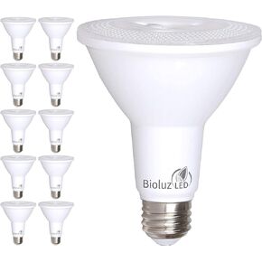 Bioluz LED 4 Pack PAR38 LED Light Bulb 90 CRI 12W = 100-120 Watt Replacement, Soft White 3000K, Dimmable Light Bulbs Flood Lights Outdoor/Indoor UL Listed Light Bulbs Title 20 High Efficacy LED Bulbs
