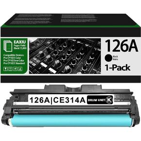 126A Black Imaging Drum CE314A (1Pack) Compatible 126A | CE314A Drum Unit Replacement for HP 126A for Color CP1025 CP1025nw CP1025 M175a M175nw M275 M177fw M176n Printer