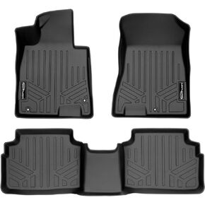 SMARTLINER Custom Fit Floor Mats 2 Row Liner Set Black Compatible with 2020-2022 Hyundai Sonata (Only FWD Models)