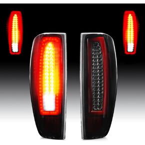 LED Tail Light Assembly + 3rd Third Brake Cargo Lamp Fit for Chevy Colorado 2004-2012, GMC Canyon 2004-2012, Rear Taillight and High Mount Stop Light Clear Lens, 3 Pcs
