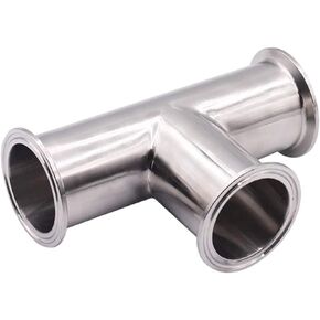 Clamp Tee 3 Way Connector Stainless Steel 304 Sanitary Fitting Fits 1.5" Tri-clamp,Pipe OD:25mm 1"