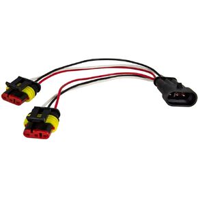 GG Grand General 88077 Male 3 Pin Seaed Plug To Two 3 Pin Plugs Y Splitter (6 Inches)