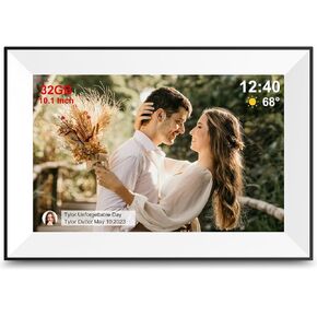 Digital Picture Frame with 10.1 Inch 1280 * 800 HD IPS Touch Screen, Digital Photo Frame Built-in 32GB Storage,Share Photos/videos Via Free APP from Anywhere, for You